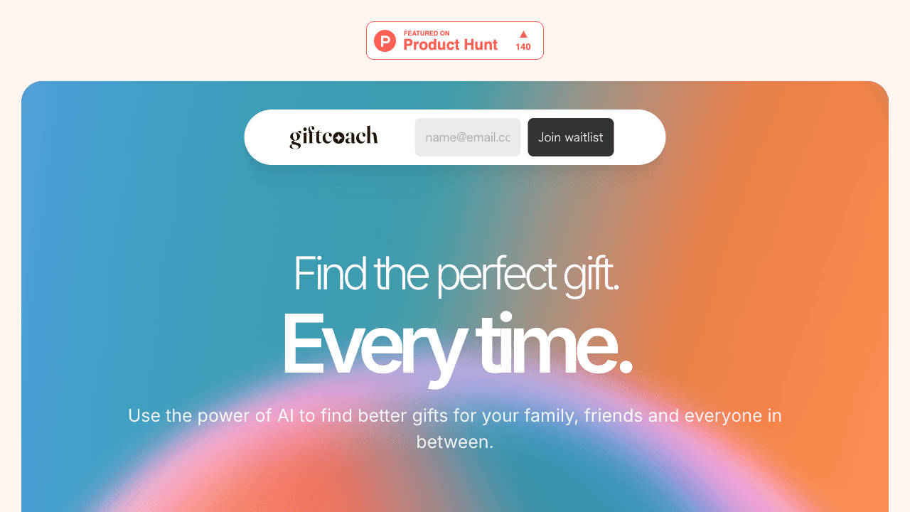 プレゼント選びに革命を!Giftcoach登場