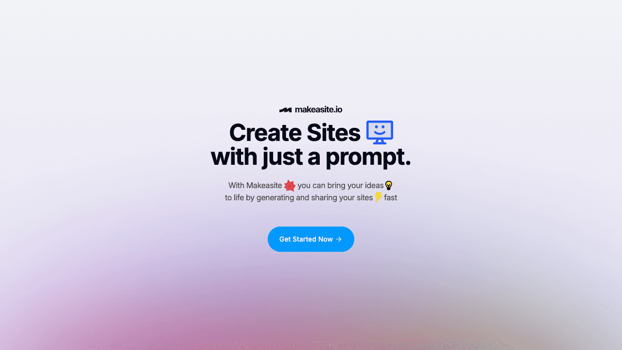Makeasiteでアイデアを即座にウェブサイトに