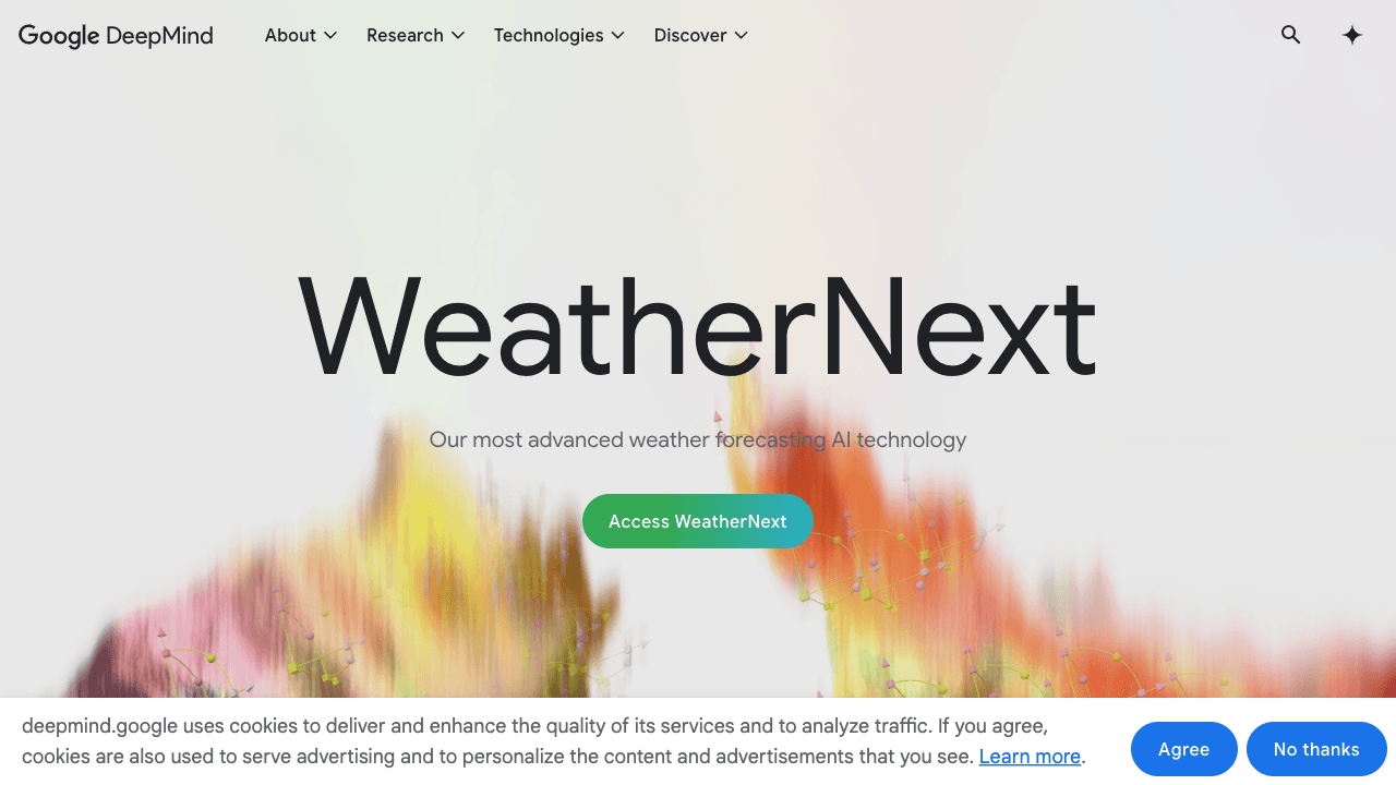 WeatherNext:Googleの最先端AI天気予報技術